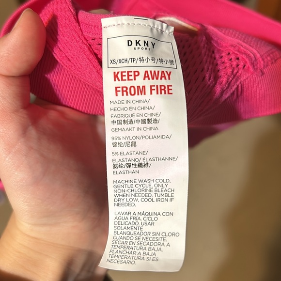 NWT DKNY hot pink sports bra size XS - Picture 6 of 6